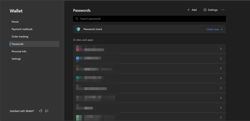 View passwords in microsoft edge